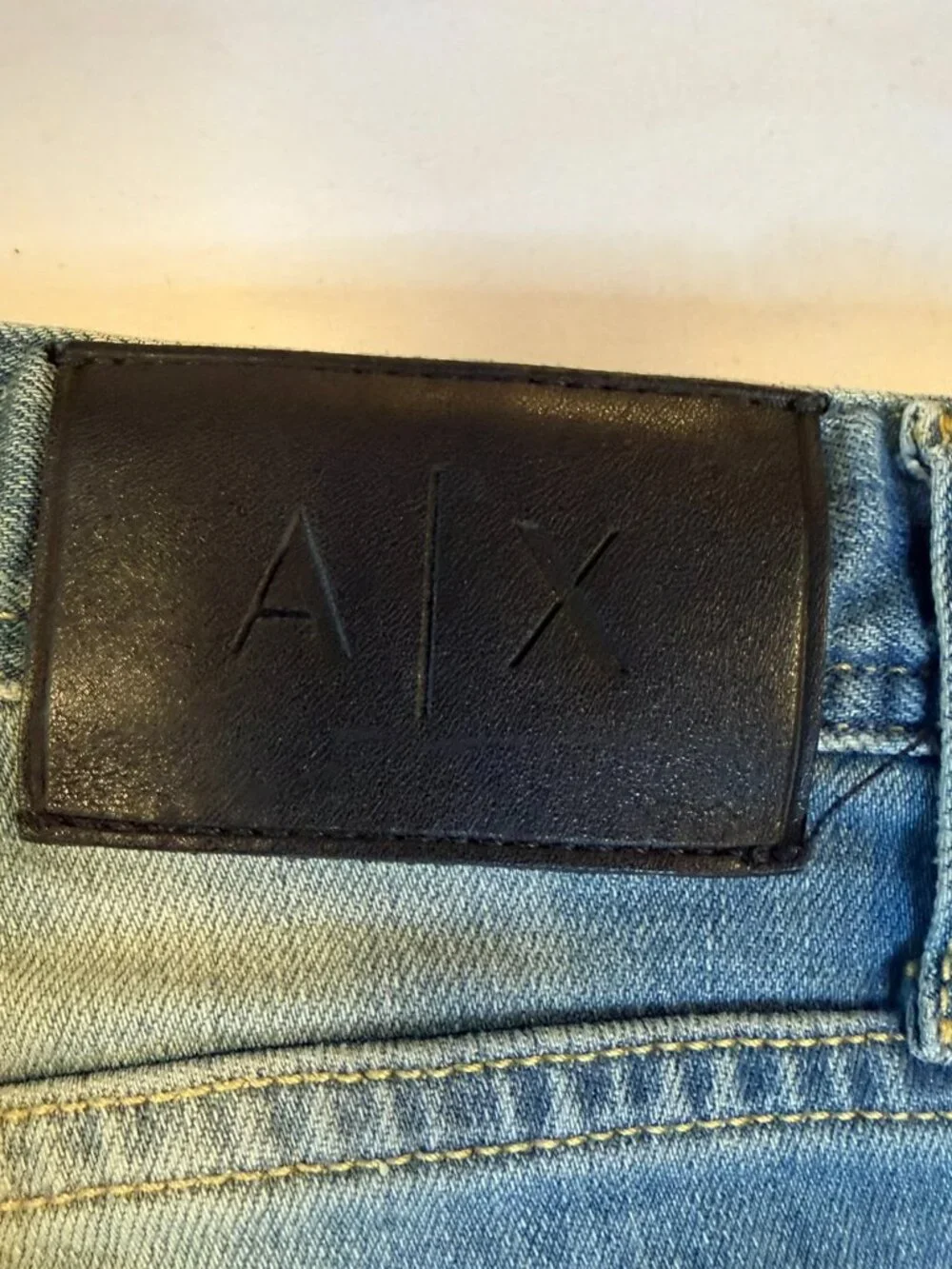 Armani Exchange J14 Skinny Fit Distressed Jeans Light Wash - Men's 30x32